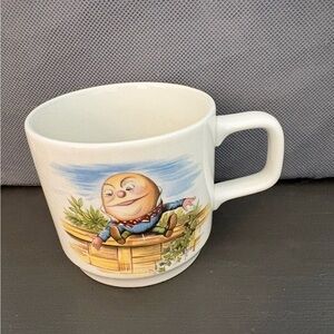 Vintage Humpty Dumpty Themed White Coffee Mug